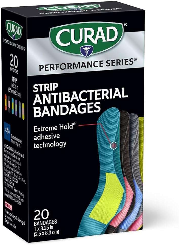 CURAD Performance Series Antibacterial Bandages, 1" x 3.25", 20 Count - Image 9