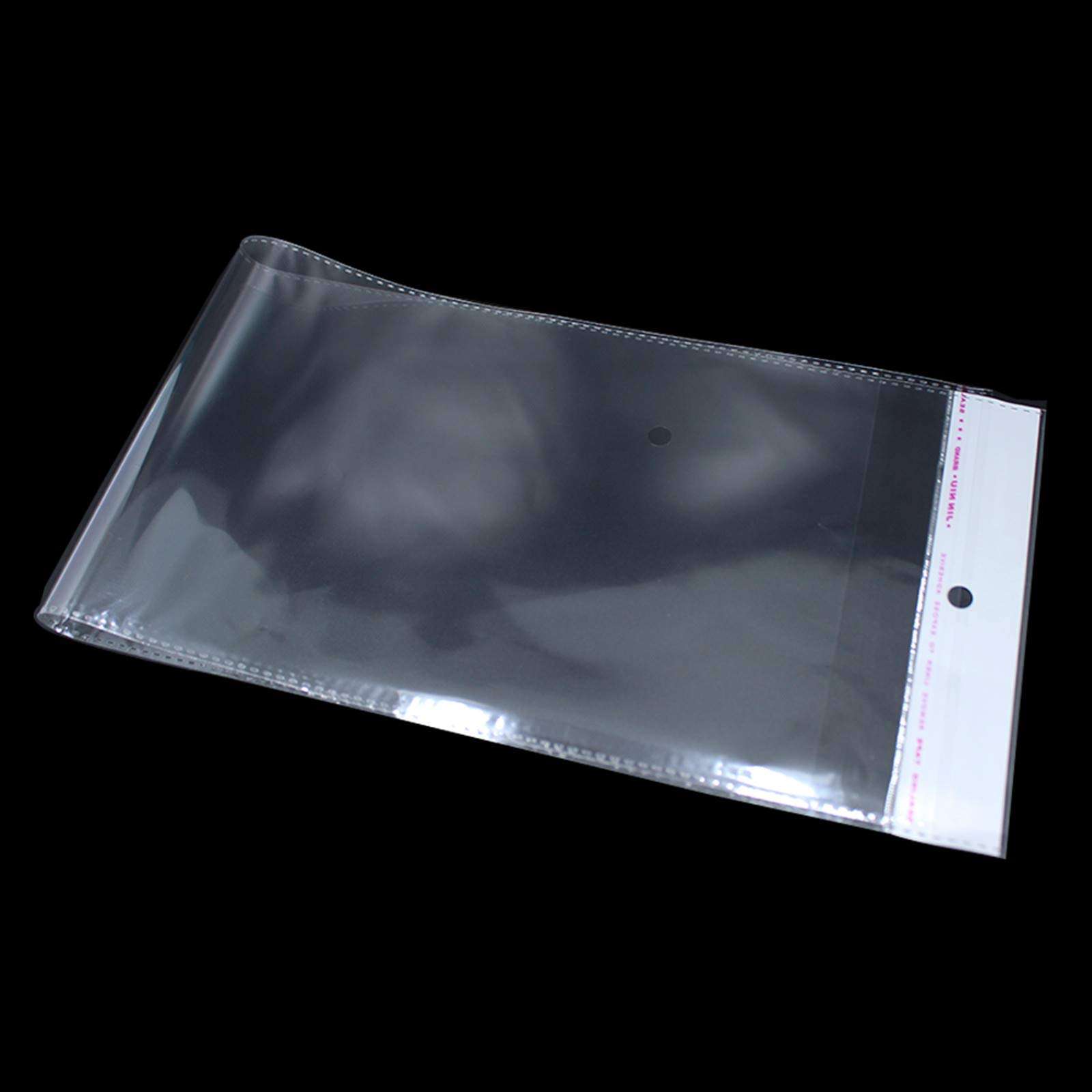 PABCK 100 Pack (Available Size 4.13x21.6 inch) Clear Self Adhesive Straight Hair Packaging Bags with Hang Hole Wigs Hair Storage Beauty Personal Care Hair Care Extensions Wigs Accessories - Image 1