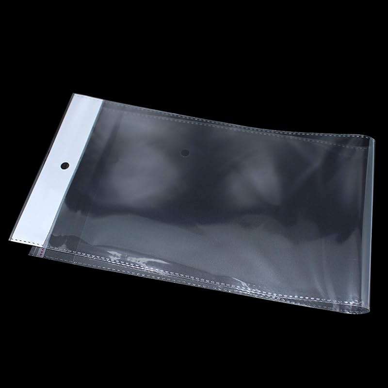 PABCK 100 Pack (Available Size 4.13x21.6 inch) Clear Self Adhesive Straight Hair Packaging Bags with Hang Hole Wigs Hair Storage Beauty Personal Care Hair Care Extensions Wigs Accessories - Image 2