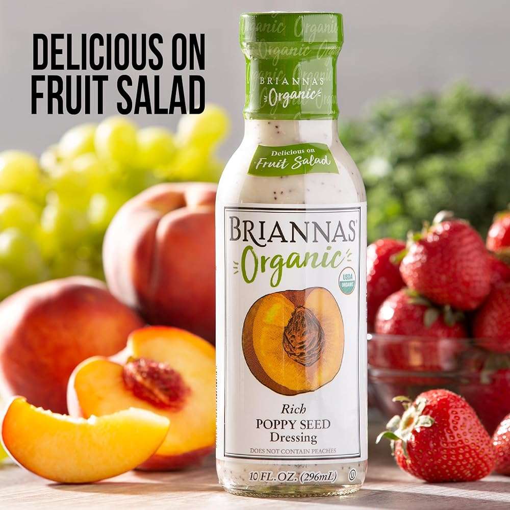 BRIANNAS - Organic Rich Poppy Seed Dressing - Certified Kosher & Organic Salad Dressing made with Premium Ingredients - 10 oz. Bottle - Image 5