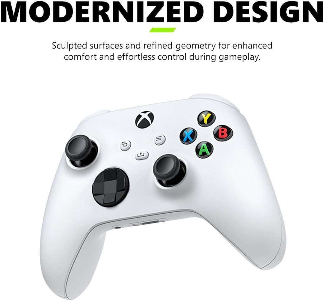 Xbox Core Wireless Gaming Controller – Robot White– X|S, One, Windows PC, Android, and iOS - Image 3