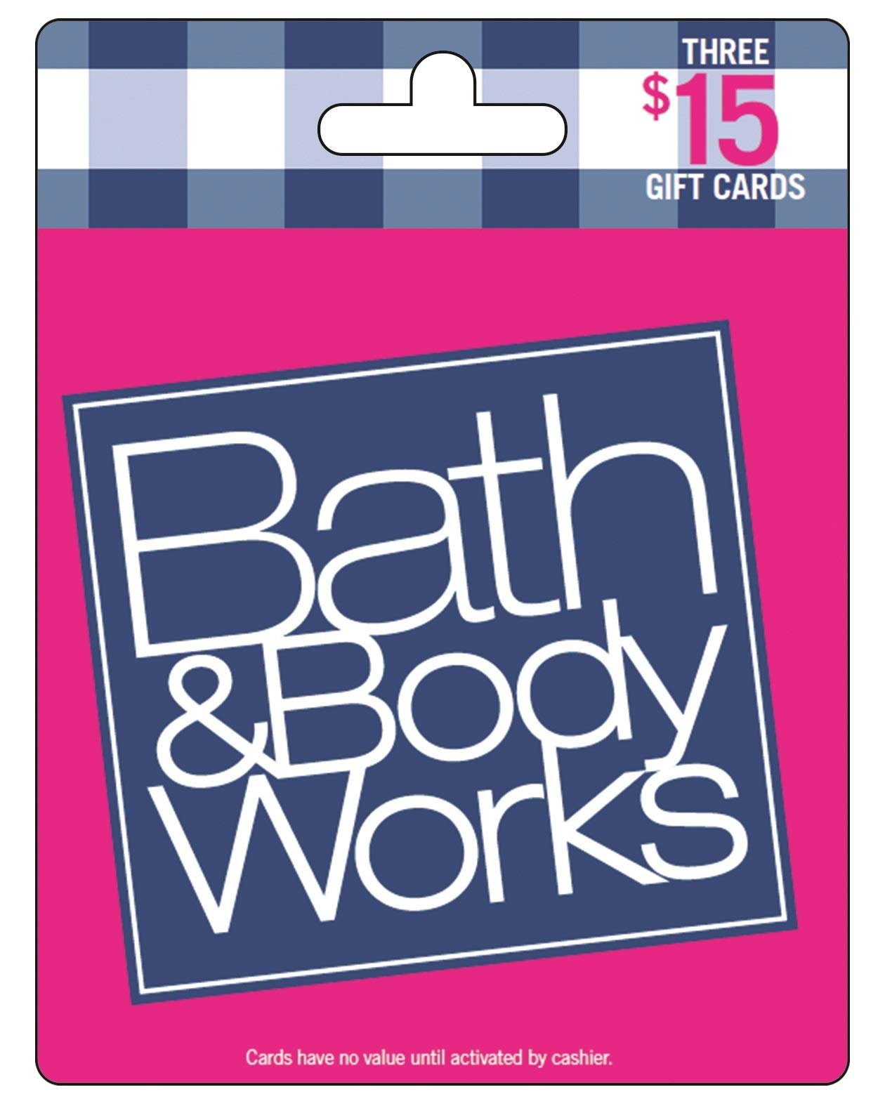 Bath & Body Works Physical Gift Cards (Multipack of 3 x $15) - $45 - Product Image