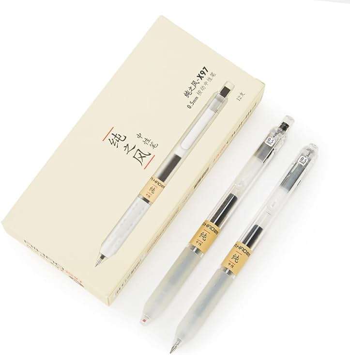czxwyst X97 Retractable Gel Ink Pens 0.5mm Fine Point (Black Color 12-Pack) - Image 3