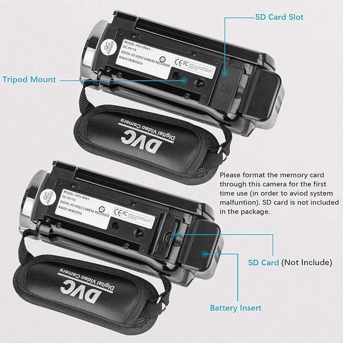 kimire Video Camera Camcorder Digital Camera Recorder Full HD 1080P 15FPS 24MP 3.0 Inch 270 Degree Rotation LCD 16X Digital Zoom Camcorder Camera with 2 Batteries(Black) - Image 5