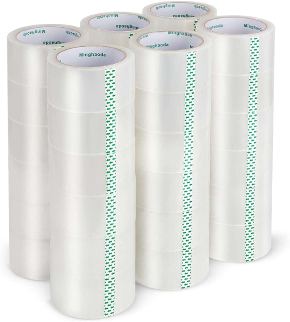 Minghaoda Clear Packing Tape (36 Rolls), Heavy Duty Packaging Tape for Shipping Packaging Moving Sealing, 2 inches Wide, 65 Yards Per Roll - Image 1