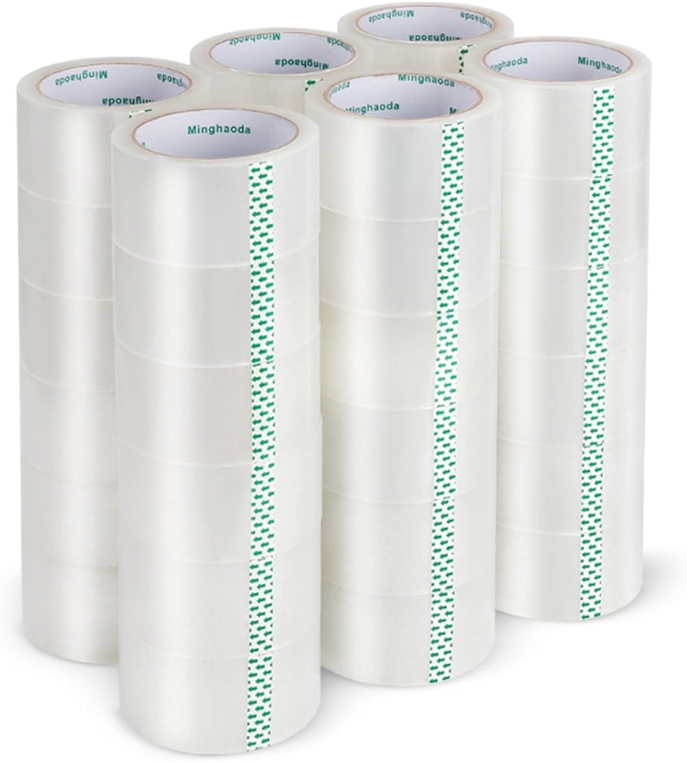 Minghaoda Clear Packing Tape (36 Rolls), Heavy Duty Packaging Tape for Shipping Packaging Moving Sealing, 2 inches Wide, 65 Yards Per Roll - Product Image
