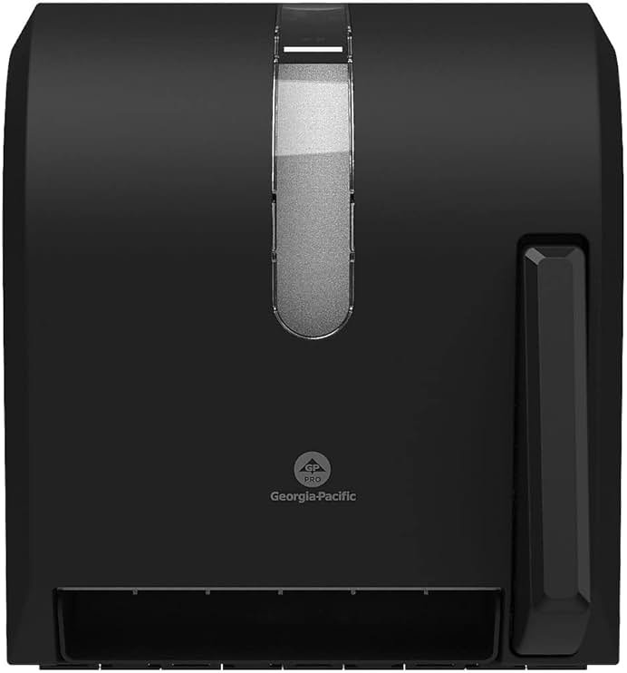 Georgia-Pacific Push Paddle Roll Paper Towel Dispenser by GP PRO, 54338A, Black - Product Image