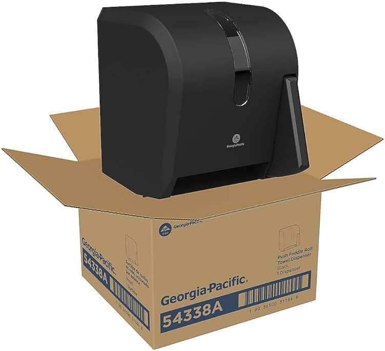 Georgia-Pacific Push Paddle Roll Paper Towel Dispenser by GP PRO, 54338A, Black - Image 4