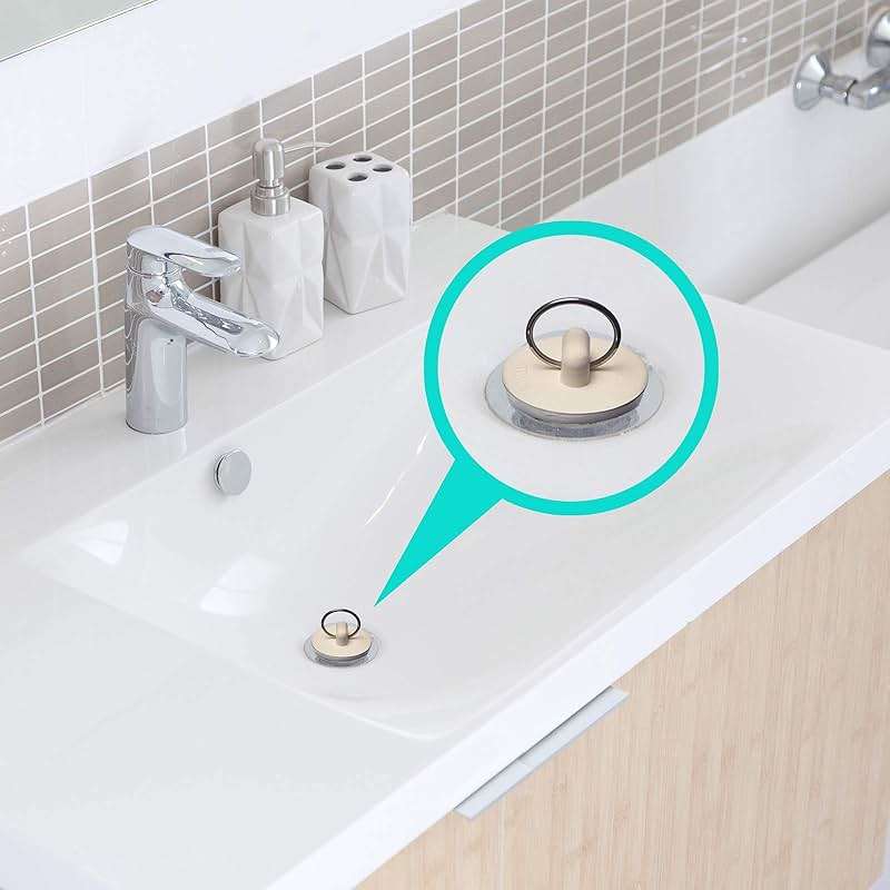 4 Pcs - Bathroom Sink Strainers and Stopper Plug (Use Separately) - 2.125" Top / 1" Basket, Stainless Steel Strainers and Rubber Plug Stopper for Standard Bathroom, Utility, Slop and RV Sink. - Image 6