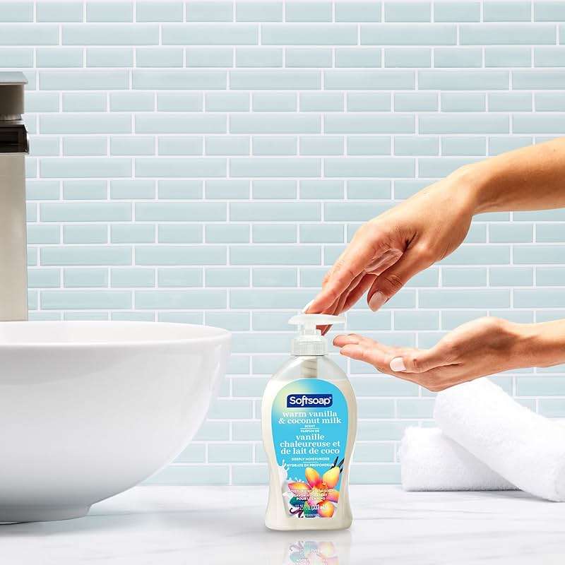 Softsoap Warm Vanilla & Coconut Milk Scent Liquid Hand Soap, Moisturizing Liquid Hand Soap, 11.25 Ounce, 6 Pack - Image 2