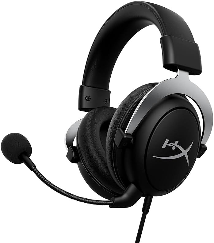 HyperX CloudX, Official Xbox Licensed Gaming Headset, Compatible with Xbox One and Series X|S, Memory Foam Ear Cushions, Detachable Noise-Cancelling Mic, in-line Audio Controls,Black/ Silver - Product Image