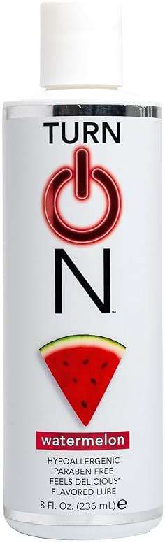 Turn On Watermelon Flavored Water-Based Personal Lubricant | Condom Safe, Sugar-Free Premium Lube for Men, Women, and Couples, 8 fl oz - Image 1