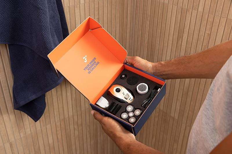 Freebird FlexSeries Electric Head & Body Hair Shaver - Mens Cordless Rechargeable Wet/Dry Skull Bald Head Back & Groin Waterproof Razor with Rotary Blades, Clippers, Nose Trimmer, Brush, Massager - Image 8