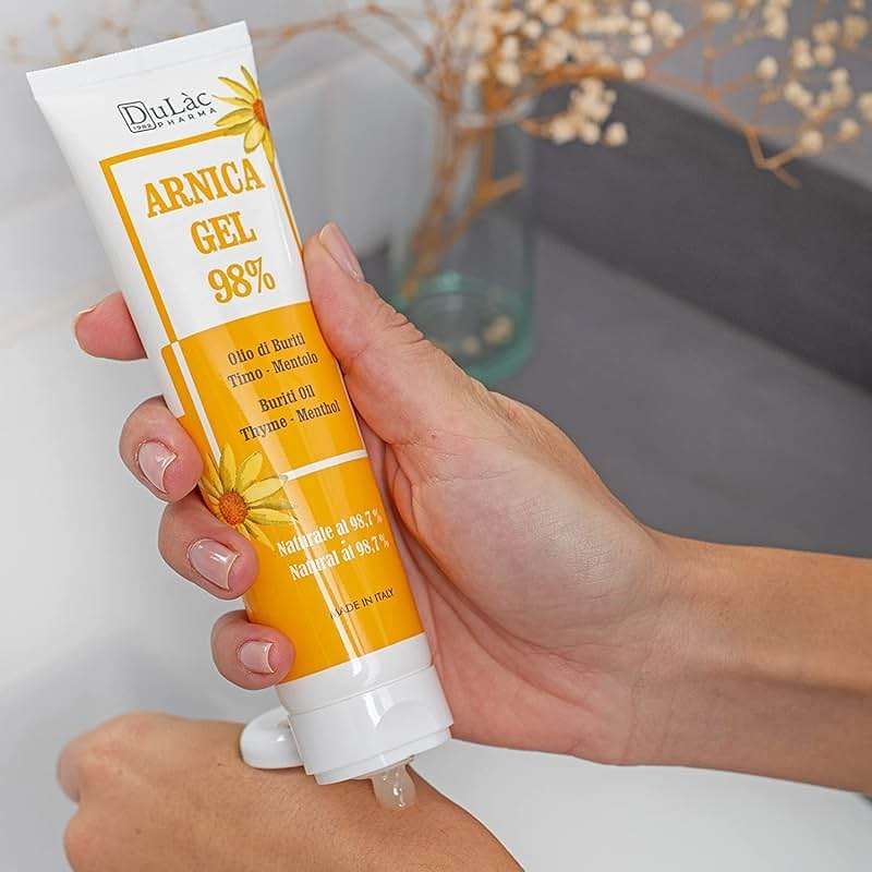 Dulac Arnica Body Massage Gel – Water-Based Cosmetic Massage Gel with Arnica Montana, Fast-Absorbing Lightweight Texture, Non-Greasy Feel, Dermatologically Tested, 3.38 Fl Oz - Image 5