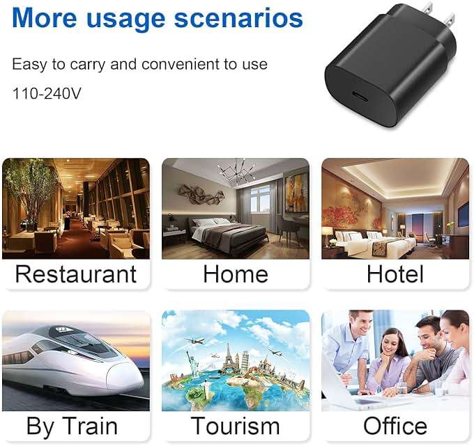 Type C Charger Fast Charging for Samsung - 25W USB C Charger Block, Android Phone Wall Charging with 6Ft Type C to C Cable for Galaxy S25 Ultra/S25/S25+/S24 Ultra/S24/S24+/S23/S22/Note 20 (Black) - Image 6