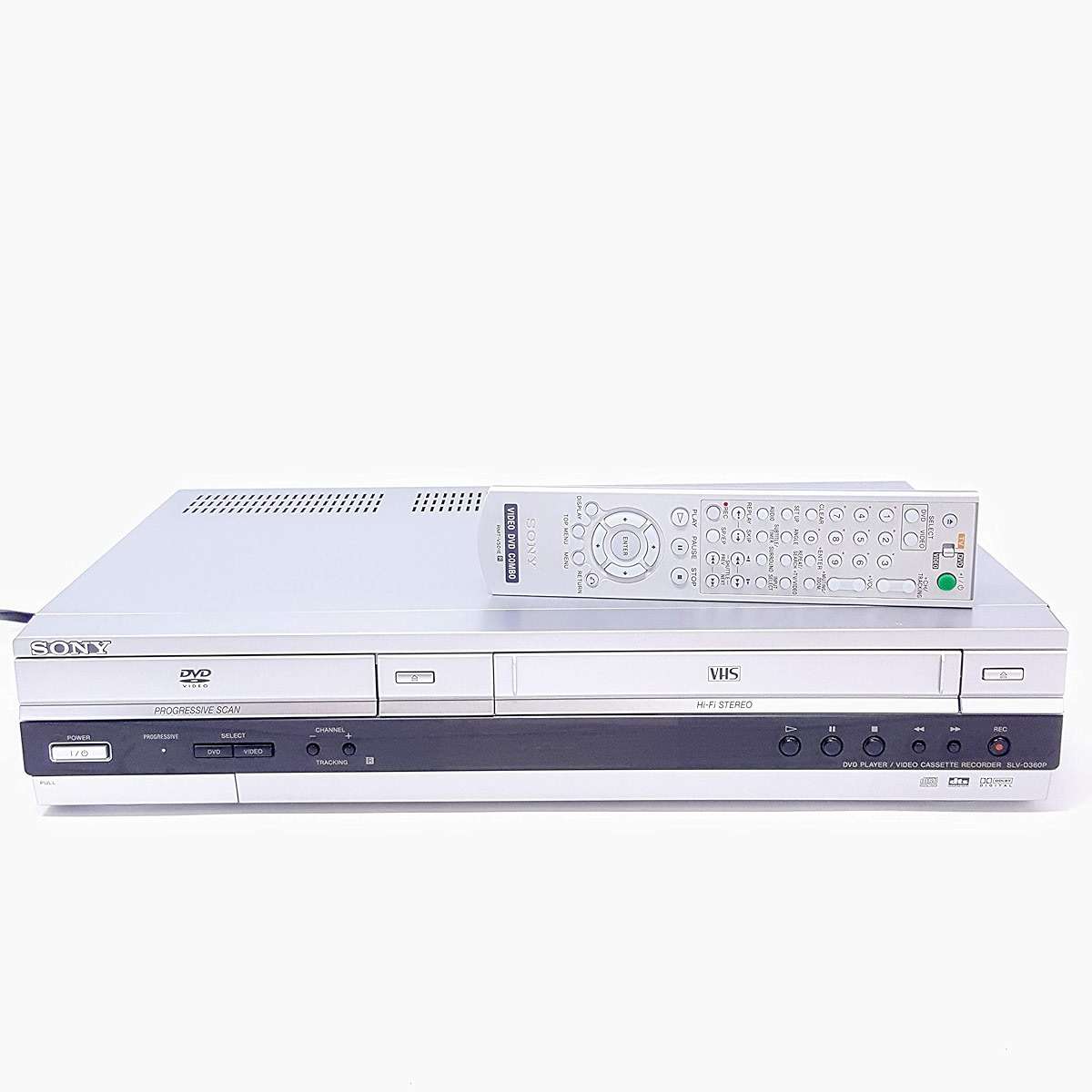 Sony SLV-D360P DVD Player / Video Cassette Recorder Combination 4-Head Hi-Fi VHS Player / CD Player W/ Progressive Scan, DTS Digital Out. (Renewed) - Image 1