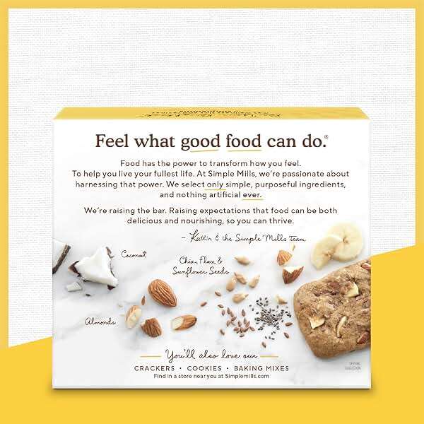 Simple Mills Nutty Banana Bread Soft Baked Almond Flour Bars, 5.99 OZ - Image 5