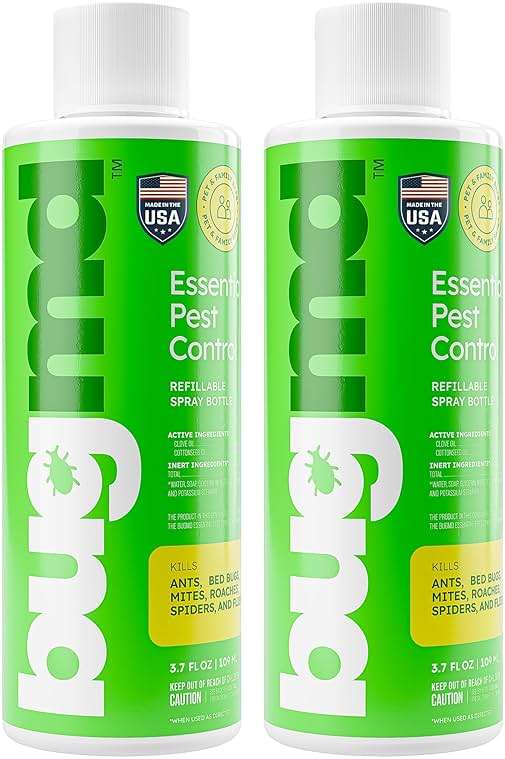 BugMD Pest Control Essential Oil Concentrate (3.7 oz, 2 Pack) - Plant Powered Bug Spray Quick Kills Flies, Ants, Roaches, Mosquitoes, and More - Image 1