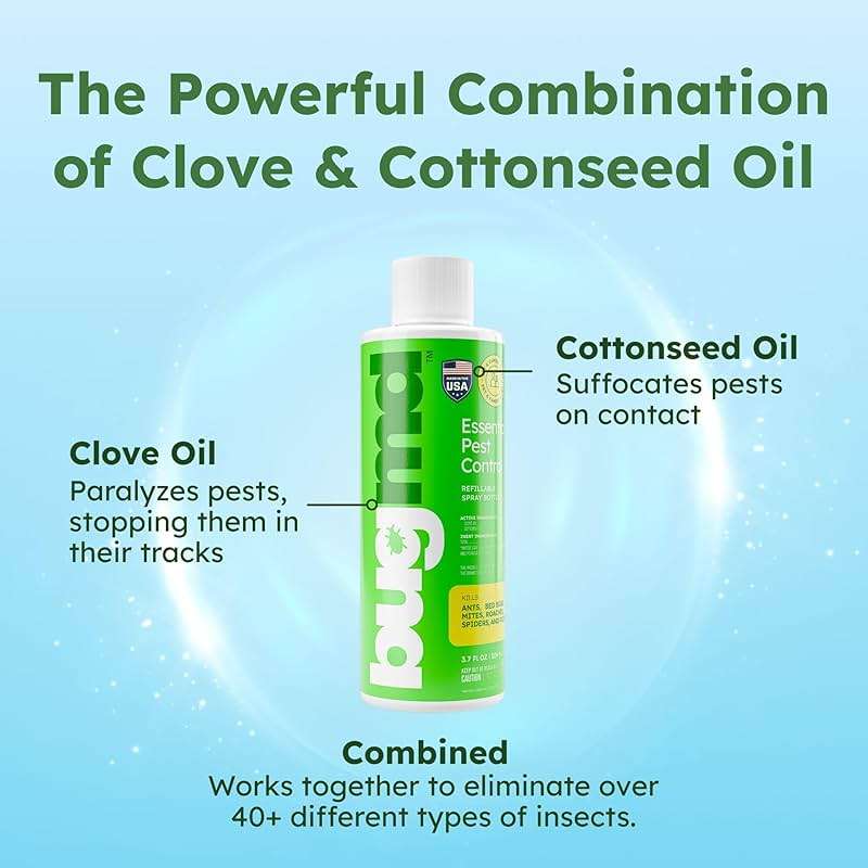 BugMD Pest Control Essential Oil Concentrate (3.7 oz, 2 Pack) - Plant Powered Bug Spray Quick Kills Flies, Ants, Roaches, Mosquitoes, and More - Image 3