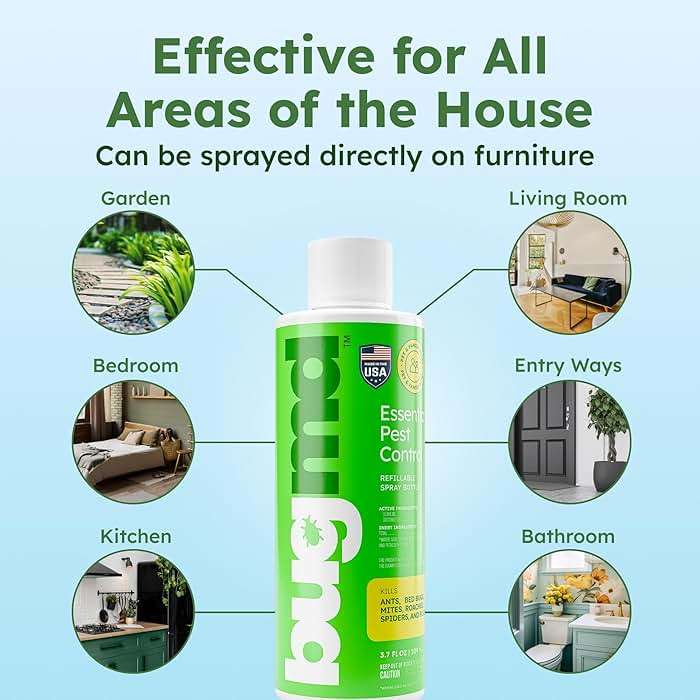 BugMD Pest Control Essential Oil Concentrate (3.7 oz, 2 Pack) - Plant Powered Bug Spray Quick Kills Flies, Ants, Roaches, Mosquitoes, and More - Image 5
