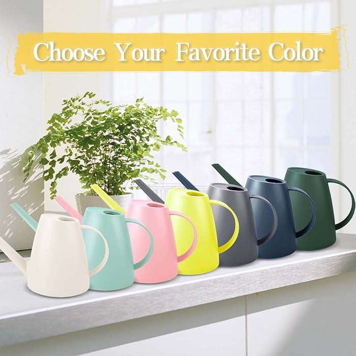 Watering Can for Indoor and Outdoor Plants - Long Spout Water Can for Garden, Flower, House Plants - 1.8L/1/2 Gallon (Green) - Image 7