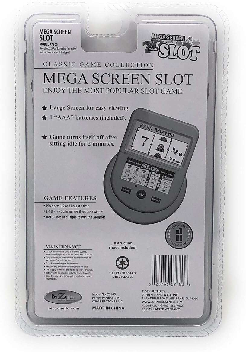 Classic Games Mega Screen Slot Machine Handheld Arcade Game - Image 2