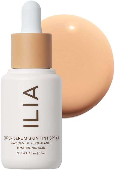 ILIA - Super Serum Skin Tint SPF 40 | Lightweight Foundation With Mineral SPF | Hydrate, Smooth, Plump | Non-Comedogenic, Clean, Cruelty-Free & Vegan (Bom Bom ST5, 1 fl oz | 30 ml) - Image 1