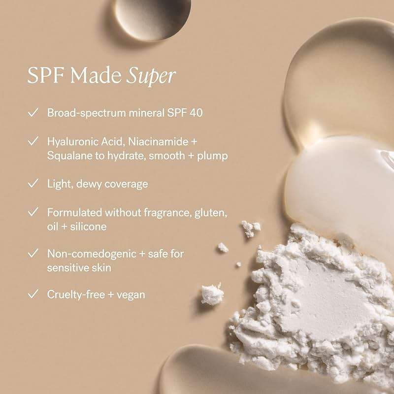 ILIA - Super Serum Skin Tint SPF 40 | Lightweight Foundation With Mineral SPF | Hydrate, Smooth, Plump | Non-Comedogenic, Clean, Cruelty-Free & Vegan (Bom Bom ST5, 1 fl oz | 30 ml) - Image 3