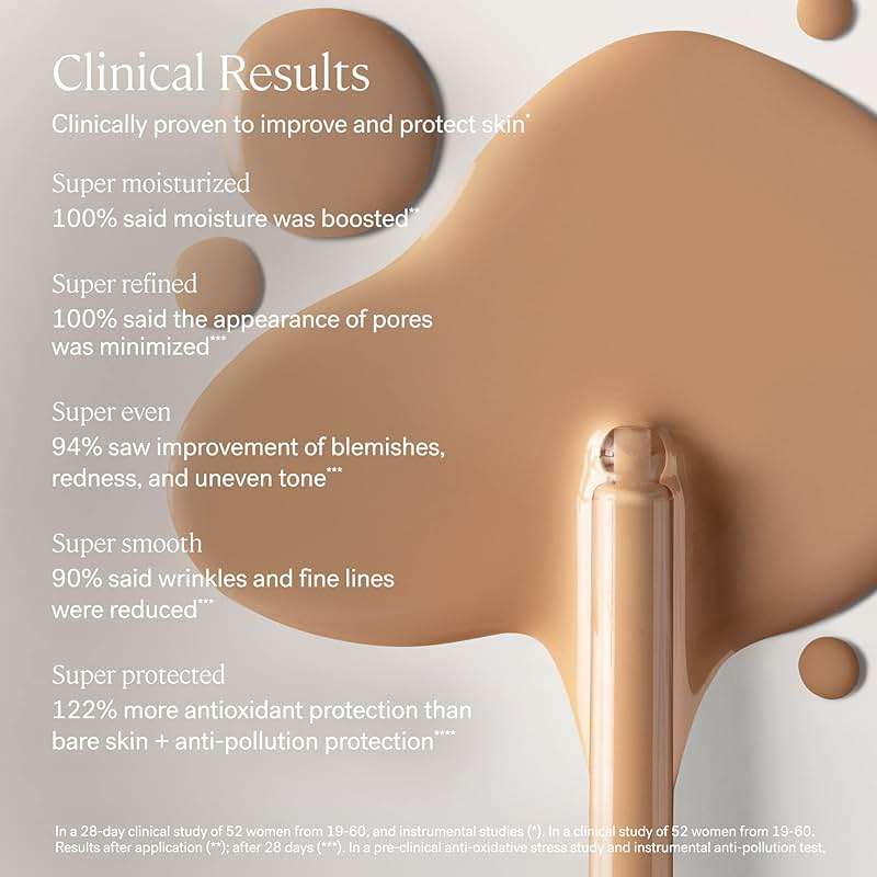 ILIA - Super Serum Skin Tint SPF 40 | Lightweight Foundation With Mineral SPF | Hydrate, Smooth, Plump | Non-Comedogenic, Clean, Cruelty-Free & Vegan (Bom Bom ST5, 1 fl oz | 30 ml) - Image 6