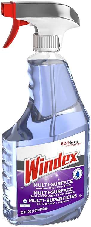 SC Johnson Professional Windex Non-Ammoniated Glass/Multi Surface Cleaner, Fresh Scent, 32 oz Bottle, 8/Carton (322381) - Image 2