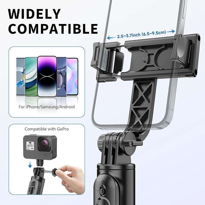 Selfie Stick Tripod, All in One Extendable & Portable iPhone Tripod Selfie Stick with Wireless Remote Compatible with iPhone 17 16 15 14 13 12 pro Xs Max, Galaxy Note10/S20/S10/OnePlus 9/9 PRO etc - Image 7