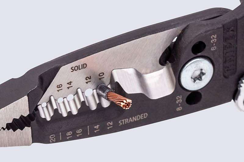 KNIPEX Tools 13 72 8 Forged Wire Stripper, 8-Inch - Image 10