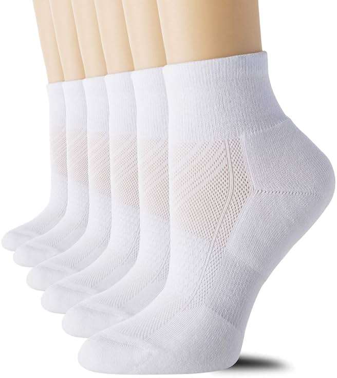 CS CELERSPORT 6 Pairs Women's Running Ankle Socks Athletic Sport Socks Cushioned - Image 1