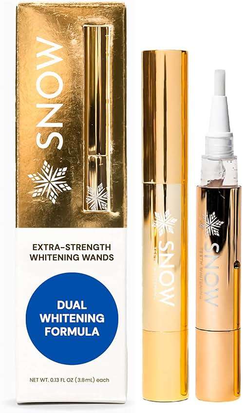 SNOW Extra Strength Teeth Whitening Pen | Hydroxyapatite | Dual Whitening Complex of Hydrogen Peroxide and Carbamide Peroxide | Coffee Wine Tea Stains | Fluoride Free | Peppermint - Image 1
