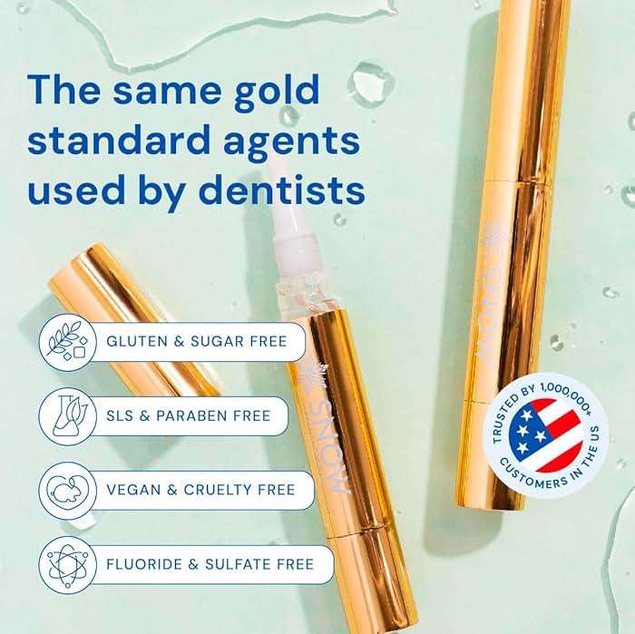 SNOW Extra Strength Teeth Whitening Pen | Hydroxyapatite | Dual Whitening Complex of Hydrogen Peroxide and Carbamide Peroxide | Coffee Wine Tea Stains | Fluoride Free | Peppermint - Image 6