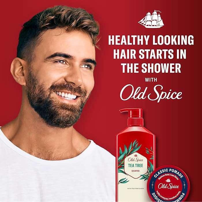 Old Spice Tea Tree Shampoo for Men, Healthier, Fuller, More Moisturized Looking Hair, 21.9 Fl Oz Each, Twin Pack - Image 7
