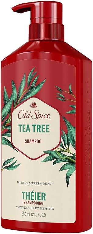 Old Spice Tea Tree Shampoo for Men, Healthier, Fuller, More Moisturized Looking Hair, 21.9 Fl Oz Each, Twin Pack - Image 9