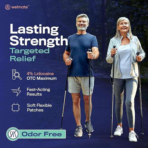 WELMATE - 4% Lidocaine Numbing Patch - Maximum Strength - Temporary Relief of Pain, Back, Neck, Shoulders, Knees, Elbows, Minor Skin Irritations - Topical Analgesic Unscented - 30 ct - Image 5