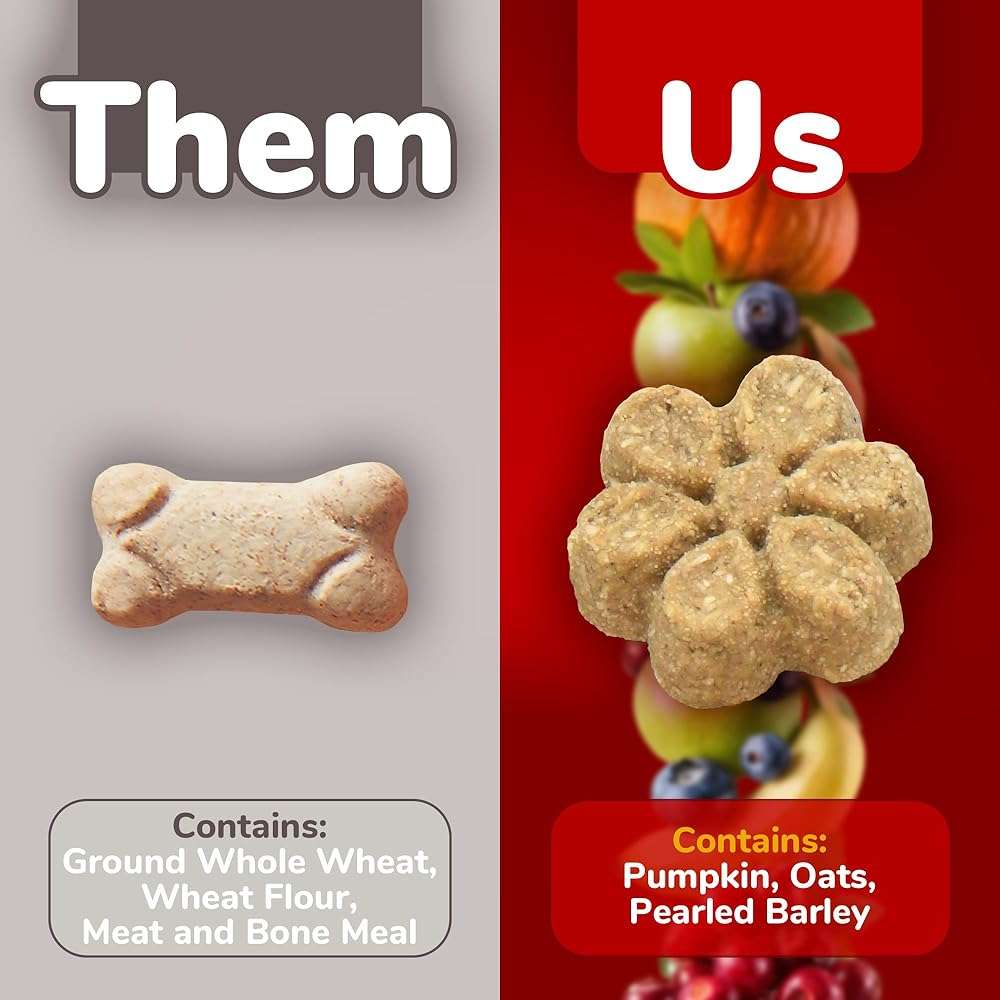 Fruitables Baked Dog Treats, Healthy Pumpkin Treat for Dogs, Low Calorie & Delicious, Free of Wheat, Corn and Soy, Made in the USA, Apple and Crispy Bacon Flavor, 12oz - Image 4