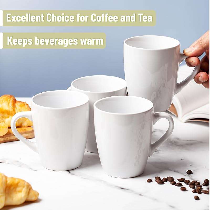 BTaT- White Coffee Mugs, Set of 12, 12oz, Coffee Mug Set - Image 6