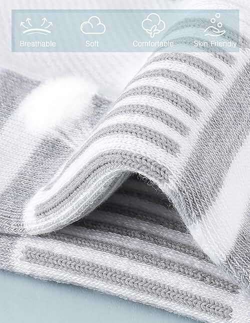 Airacker Athletic Socks Sport Running Calf Socks Performance Cushioned Breathable Crew Socks for Men Women(6 Pairs) - Image 2