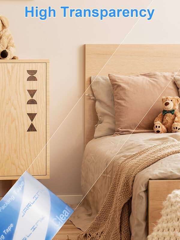 JARLINK Clearer Packing Tape 12 Rolls, Heavy Duty Packaging Tape for Shipping Packaging Moving Sealing, 2.7mil Thick, 1.88 inches Wide, 60 Yards Per Roll, 720 Total Yards - Image 2