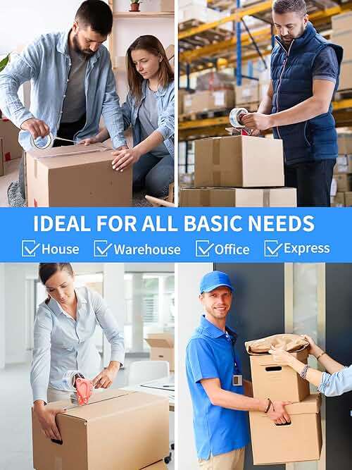 JARLINK Clearer Packing Tape 12 Rolls, Heavy Duty Packaging Tape for Shipping Packaging Moving Sealing, 2.7mil Thick, 1.88 inches Wide, 60 Yards Per Roll, 720 Total Yards - Image 6