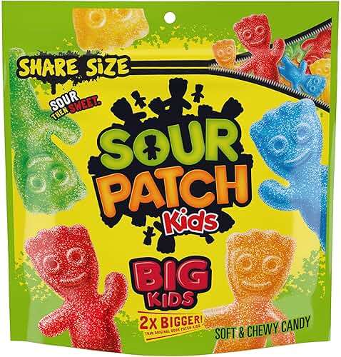 Sour Patch Kids, Big Kids Soft and Chewy Gummy Candy, Share Size, 12 Ounce - Image 1