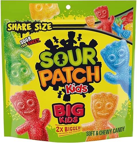 Sour Patch Kids, Big Kids Soft and Chewy Gummy Candy, Share Size, 12 Ounce - Product Image
