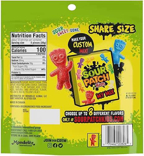 Sour Patch Kids, Big Kids Soft and Chewy Gummy Candy, Share Size, 12 Ounce - Image 11