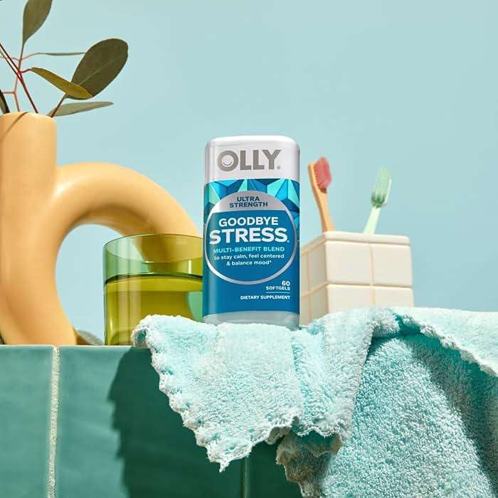 OLLY Ultra Strength Goodbye Stress Softgels, GABA, Ashwagandha, L-Theanine and Lemon Balm, Stress Relief Supplement - 60 Count - Image 8