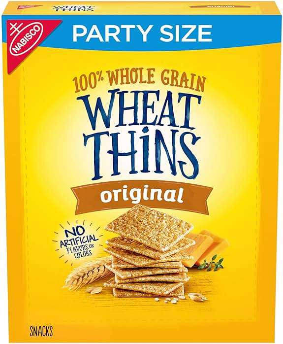 Wheat Thins Original Snacks, Whole Grain Wheat Crackers, Snack Crackers, Party Size, 20 oz - Image 1