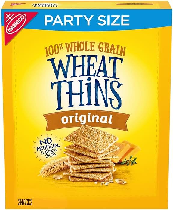 Wheat Thins Original Snacks, Whole Grain Wheat Crackers, Snack Crackers, Party Size, 20 oz - Product Image