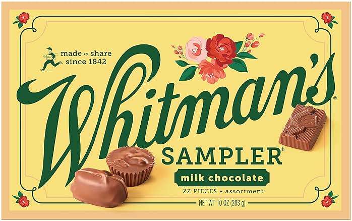 Whitman's Sampler Mother's Day Milk Chocolates Gift Box, 10 Ounce (22 Pieces) - Image 1